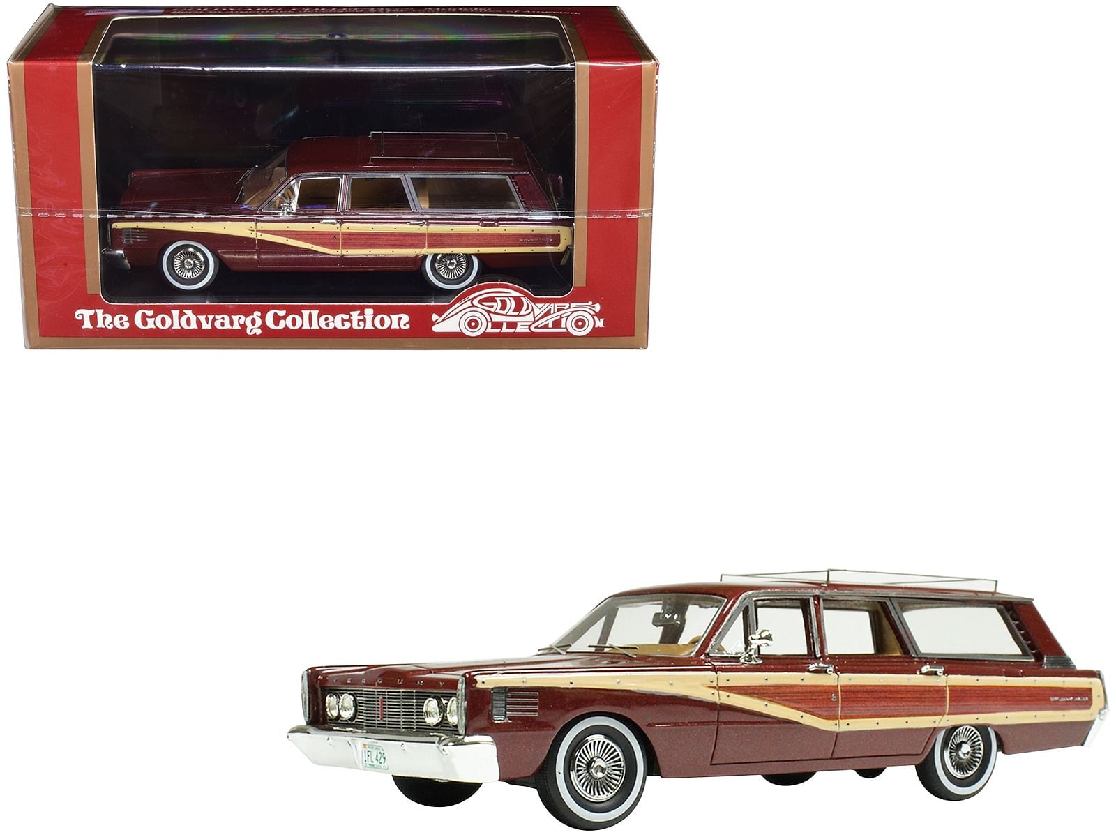 1965 Mercury Station Wagon Burgundy Metallic with Wood Panels Limited Edition t