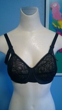 Vintage Glamorous Black 50's Bra By Maidenform Pre-Lude 32 B