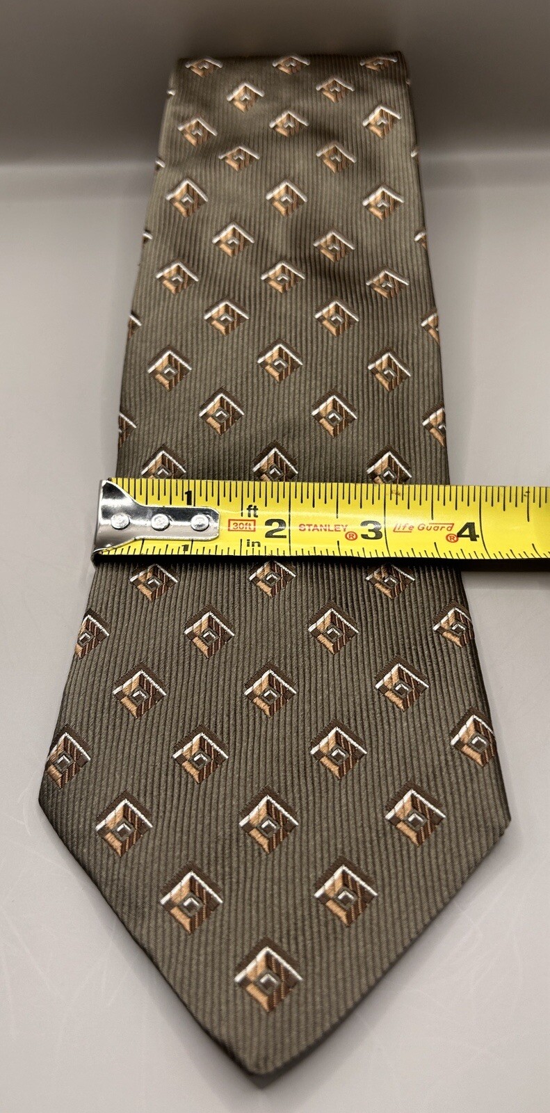 Olive Mark Pendleton Diamond Pattern Men’s Silk N… - image 3