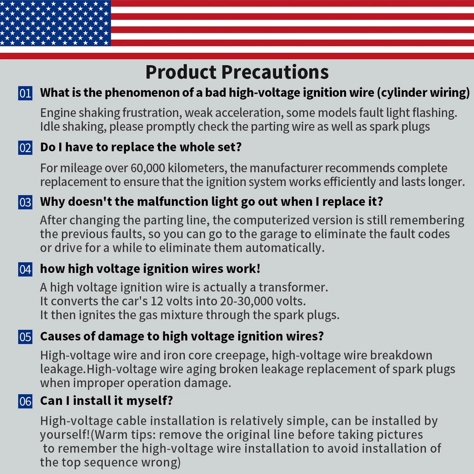 Juego de 8 cables de bujía OEM para Dodge Ram 1500 2500 3500 2003-05 5,7 L UF378 Foto 2 de 4