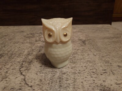 Vintage Avon Precious White Owl Moonwind Bottle Golden Eyes