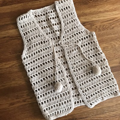 crochet duster vest