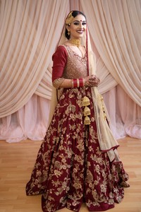 gown with dupatta