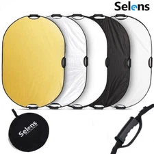 Selens Studio Light Reflector  Photo  Photography Oval Collapsible 80x120cm