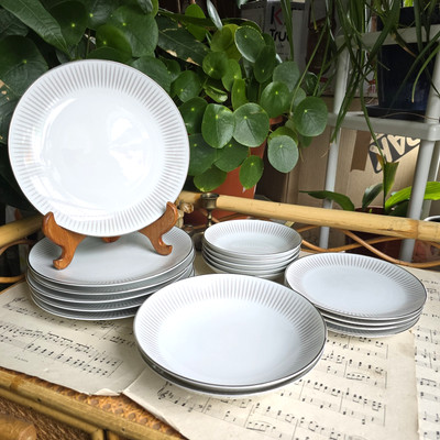 Noritake Japan Biarritz Bone China Geschirrset 17 Teile Teller Schüsseln Weihnachten