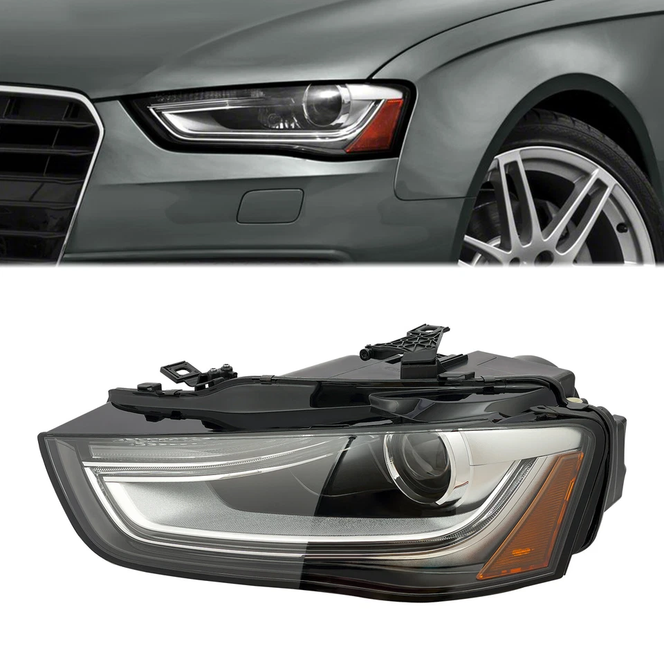 Left Headlight For 2013 2014 2015 2016 Audi A4 S4 Driver Side Projector Headlamp Foto 2 de 4