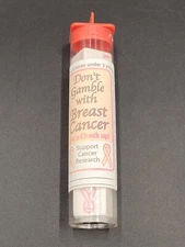 Breast Cancer Research Dice Pink Ribbon Koplow Games 5 Pack Tube