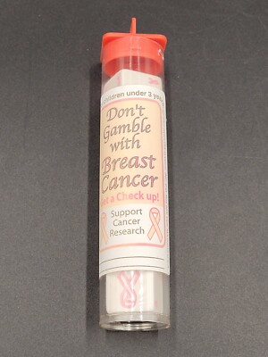Breast Cancer Research Dice Pink Ribbon Koplow Games 5 Pack Tube