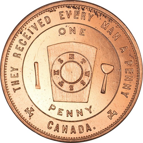Kanada, betaalpenning, Masonic, Brantford, Mount Horeb, Chapter Penny