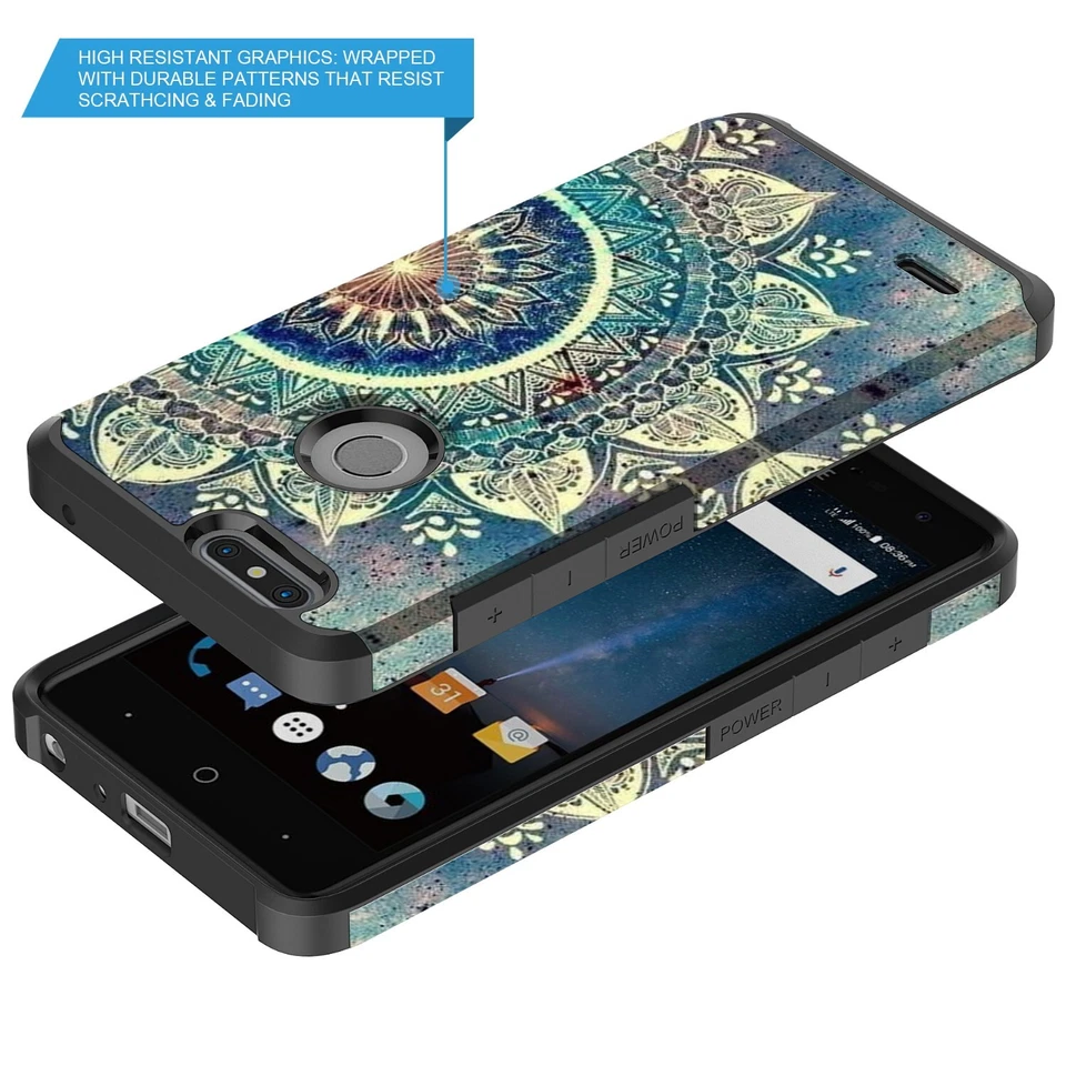 For ZTE Blade Z Max / ZTE Sequoia / ZTE Zmax Pro 2 Hybrid Graphic Case - Image 2 of 4