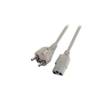 Cavo elettrico universale alimentazione  PC Desktop, TV, Stampanti 200CM GRIGIO