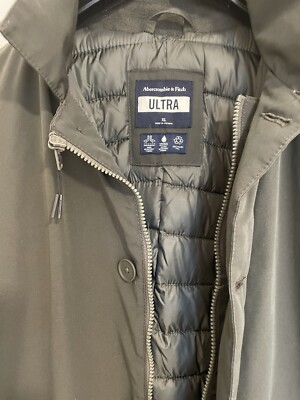 abercrombie & fitch herren xl winter ultra parka mantel olivgrün