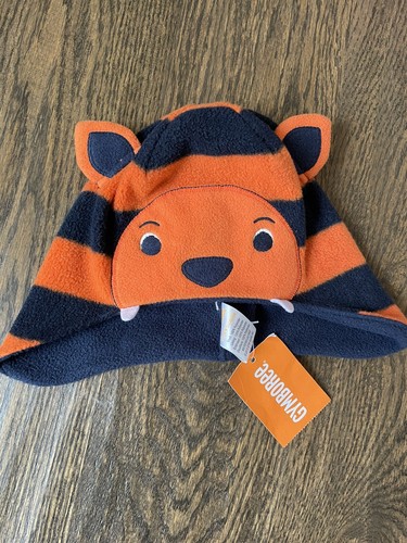 NWT Gymboree baby boy WINTER orange tiger sweatshirt hood hat 2-piece SET 18 24 - 第 4/4 張圖片