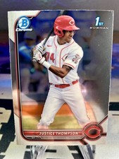 2022 Justice Thompson Bowman Chrome Prospects 1st Bowman #BCP-59 Cincinnati Reds