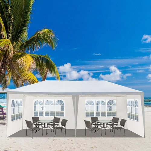 10'X20' Outdoor Party Tent with 4 Removable Sidewalls Waterproof Canopy White US - Picture 2 of 8