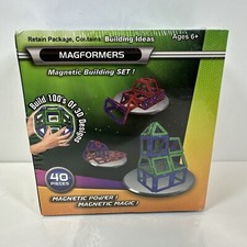 New MAGFORMERS Sealed 40-Piece Magnetic Building Set,Brain Development Building