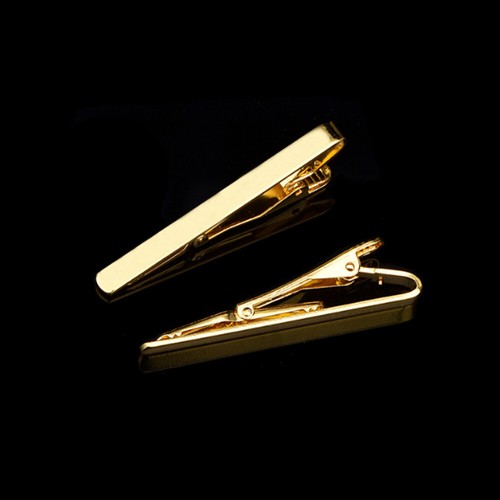 Mens Stainless Steel Tie Clip Necktie Bar Clasp Clamp Pin Gold Black Silver - Picture 7 of 30