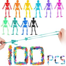 NiHome 100PCS Halloween Stretchy Toys Skeleton Toy Set, Halloween Goodie Bag ...