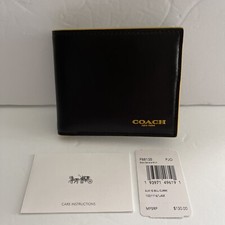 Coach Men  s Black Banana Multi F88135 Slim ID Bill CLRBK 10011161JAX PJO