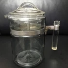 Vintage Pyrex Coffee Percolator Complete w/ Blue Tint Pot Lid Stem Basket 7826 B