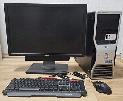 Gaming PC Paket Dell Precision T5500 12-Core Xeon 24GB SSD Win 7 + 24'' Monitor