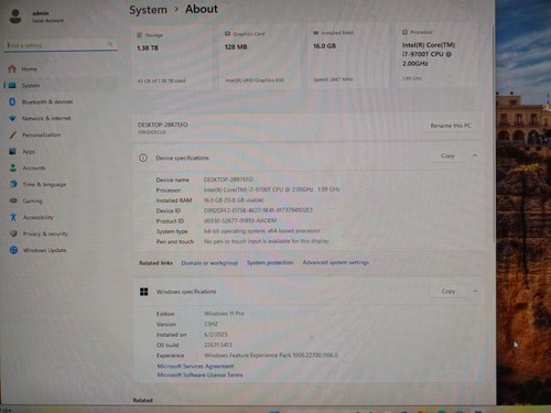 Lenovo ThinkCentre M920q i7-9700T 16GB RAM 512GB SSD 1TB HDD Win 11 w/PA | PC977 - Afbeelding 2 van 10
