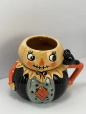 Johanna Parker Scarecrow Male Halloween Fall Pumpkin Ceramic Coffee Mug NEW 