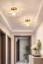 2 Pack Chandelier, Flush Mount Ceiling Light, Clear Glass Shade Light Fixture