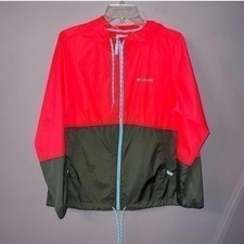 Coral pink grey and blue running jacket Columbia small 2138