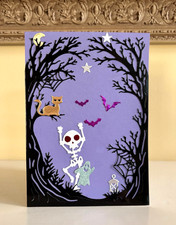HANDMADE HALLOWEEN CARD 7" Tall X 5" Wide FREE SHIPPING Spooky