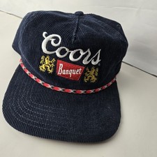 NEW Mad Engine Coors Banquet Beer Navy Blue Corduroy Adjustable Snapback Hat