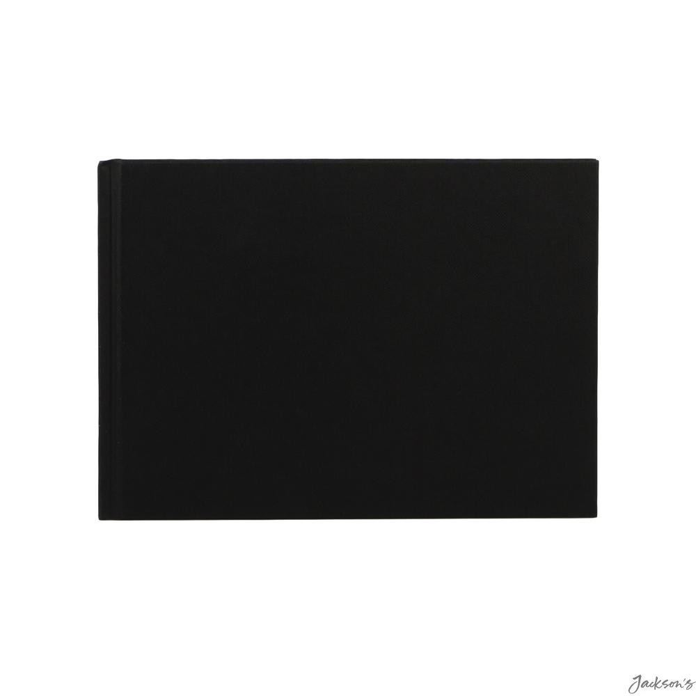 Seawhite Black Cloth Case Bound Sketchbook Acid Free Paper A5 Landscape Drawing
