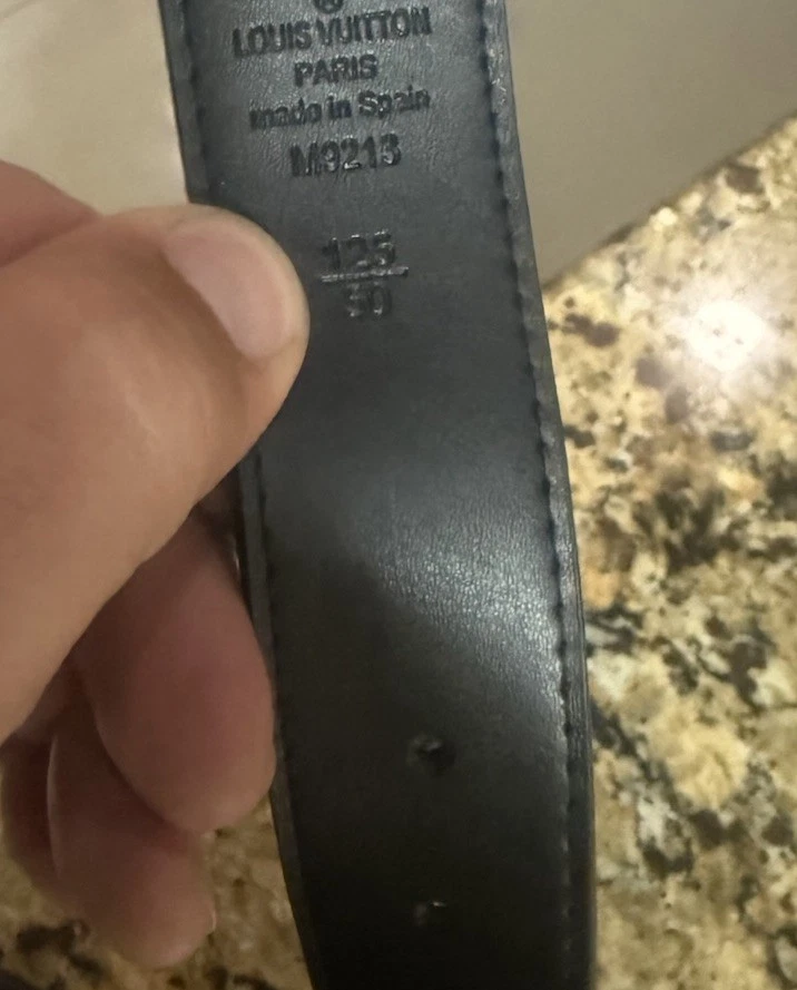 Cinturón Louis Vuitton a cuadros negro 50/125 - ¡Ver descripción e fotos! Foto 4 de 4