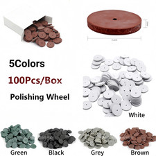 10-100Pcs Dental Silicone Rubber Polishing Wheels Burs Polishers Disk 5 Colors