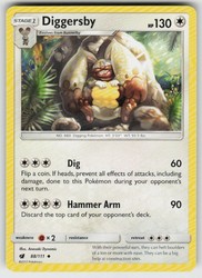Diggersby 88/111 Crimson Invasion Uncommon Pokémon Card