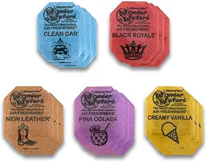 Auto Products, Wonder Wafers Top 5 Scents Sample Pack of Car Air Fresheners (15