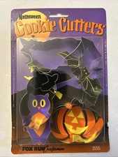 Vintage Halloween Fox Run Cookie Cutters -New in Package Bat Owl Witch Pumpkin