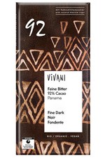 Organic Fine Dark 92% Cocoa Bar 80g (Vivani)