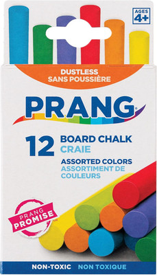 Board Chalk, Assorted Colors, 12 Count | Chalkboard Chalk, Scratch Free