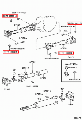 Genuine Toyota LandCruiser 80 79 Series HZJ HDJ FZJ FJ LJ Tailshaft Nut - Picture 13 of 20