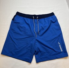 Speedo Men's Blue Swim Trunks Board Shorts Elastic Waist Pockets Size XXL