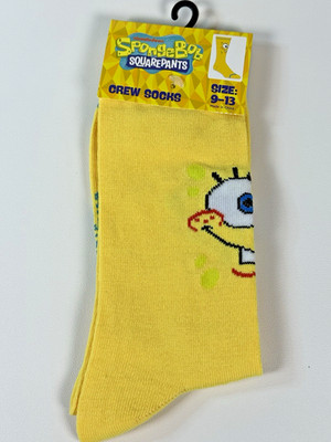 SpongeBob SquarePants Men s Crew Socks Size 9-13 New With Tags