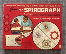 Kenner Spirograph Complete Drawing Set 1967 with Pattern Guide Accessories