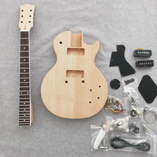 DIY 6 string Single Cut Electric Guitar Kit Mahogany Body neck set in CR part