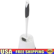 Toilet Bowl Brush  Holder Set Under Rim Brush Durable Caddy Space Saving Design