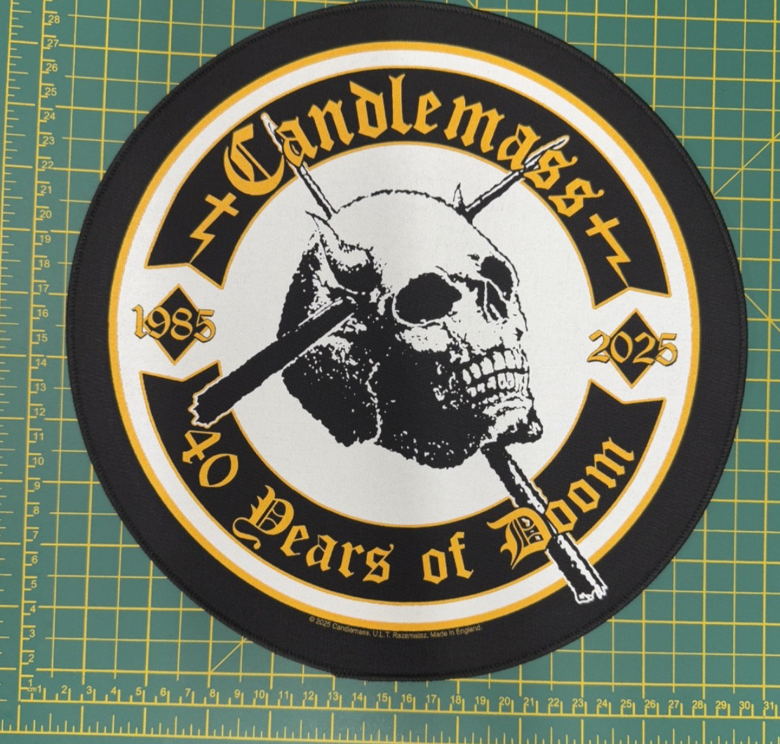 Candlemass 40 Years Of Doom Large Size Sew On Back Patch Officially Licensed