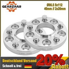 Spurplatten Spurverbreiterung Distanzscheibe Ø66,5 5x112 2x20mm Für Audi A4 A5