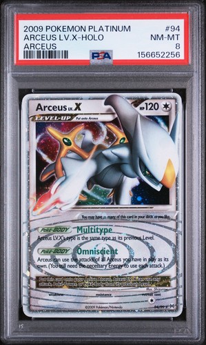 2009 POKEMON PLATINUM ARCEUS #94 ARCEUS LV.X HOLO PSA 8