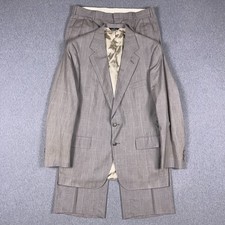 VTG Ralph Lauren Polo University Club Suit Mens 42 / 34x31 Windowpane Gray USA