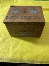 Antique Wood Box Country-core Handmade Kitche...